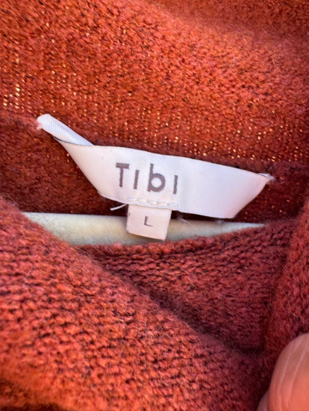 Tibi Rust Button-Shoulder Turtleneck Sweater - Picture 4 of 9